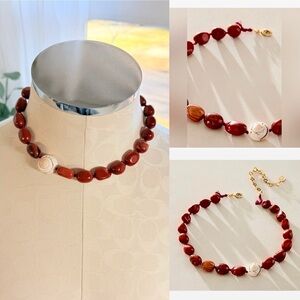 Free People x Ariana Ost Aurora Red Jade Chocker